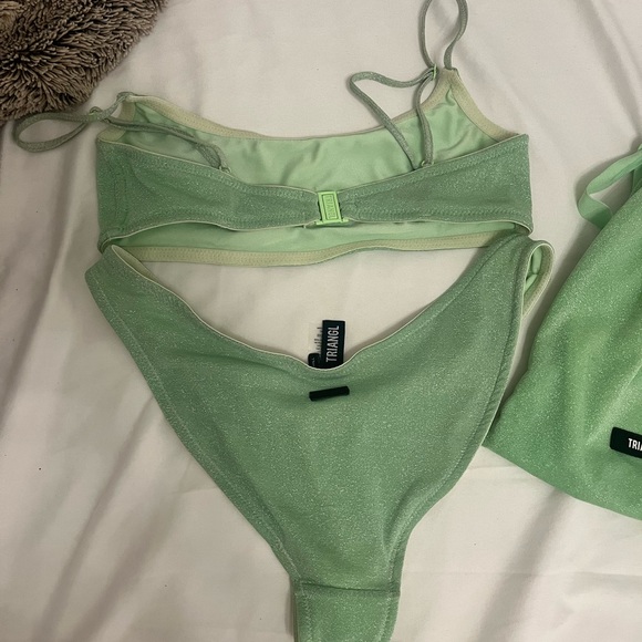 triangl bikini size small green sparkle - Picture 2 of 4